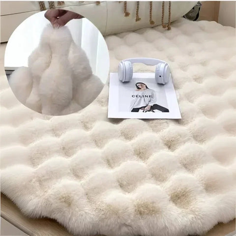 Navak Carpet Nordic Round Carpets for Living Room Plush Floor Mat  Soft Area Rugs  Bedroom Bedside Fluffy Mat Non Slip Shaggy Rug Room Decor