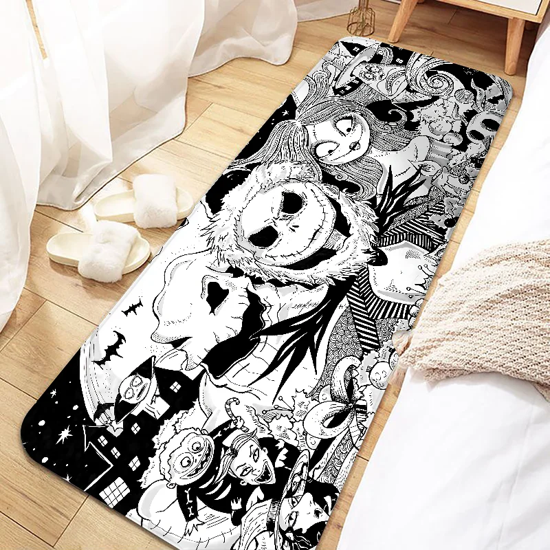Navak Carpet Jack Skellington Door Mat Entrance Non-slip Doormat Washable Kitchen Carpet Living Room Hallway Rugs Bathroom Bath Door Mats