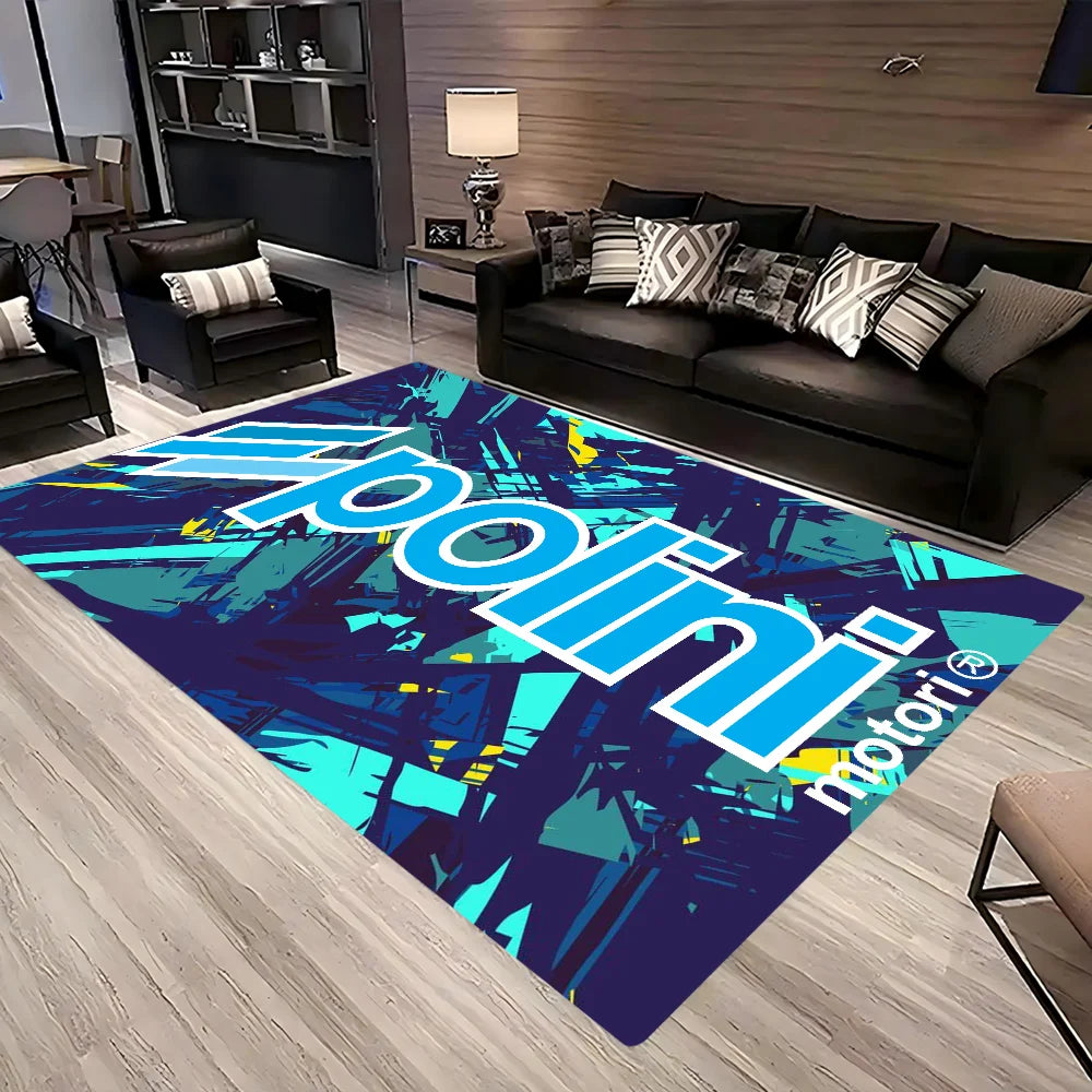 Navak Carpet P-Polini Italy Scooter Race Floor Mat Non-Slip Laundry Room Mat Laundry Decor Balcony Child Living Room Bedside Mats