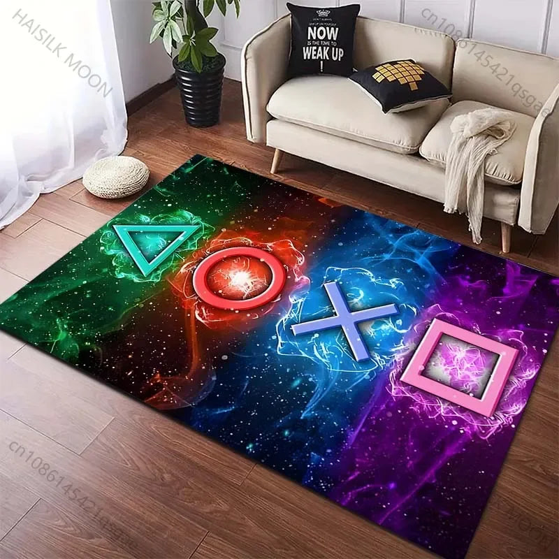 Navak Carpet 15 Sizes Game Controller Printed Carpet for Living Room Bedroom Home Decor Non-slip Floor Mat Modern Carpet Area Rugs for Gifts