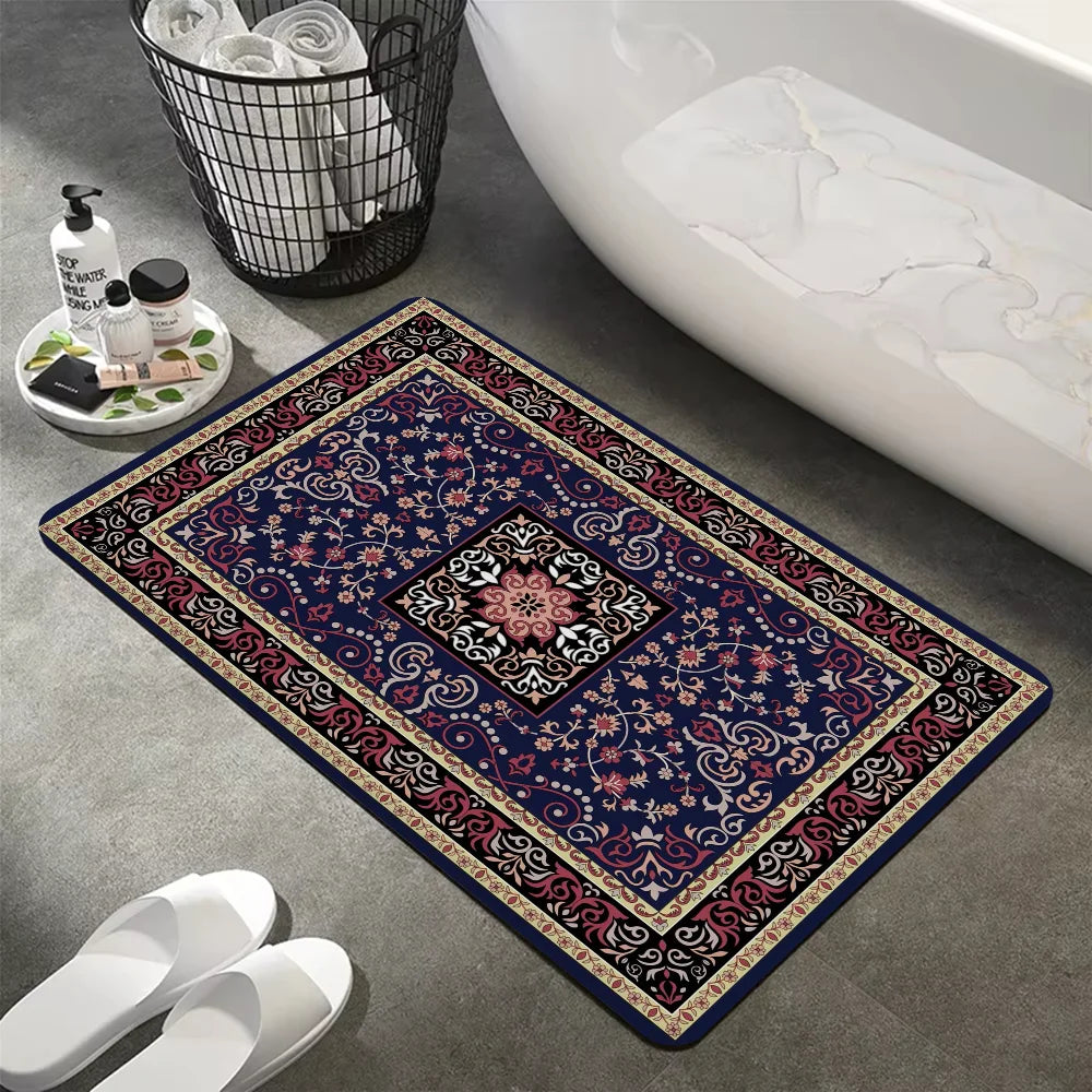 Navak Carpet Turkey Persian Bohemian Room Mats Anti-slip Absorb Water Long Strip Cushion Bedroon Mat Welcome Doormat