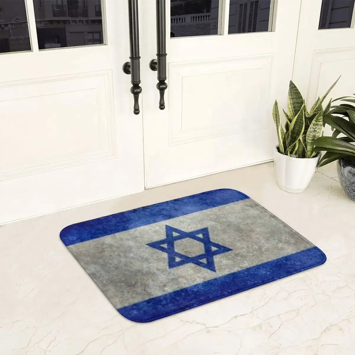 Navak Carpet Israel Flag Anti-slip Doormat Floor Mat Sand Scraping Carpet Rug for Kitchen Entrance Home Bathroom Living room Footpad Mats