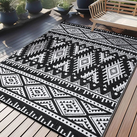 Navak Carpet Kitinjoy Outdoor Rugs Waterproof Reversible Outdoor Plastic Straw Rugs Boho PatioIndoor Carpets RV Mat For Family Camp Picnic