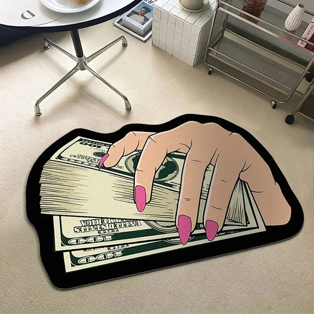 Navak Carpet Exclusive Picks Flannel Carpet Cartoon Dollar Entry Door Mat Entryway Rug Entry Rug Non-slip Mat  Washable Dirty Resistant Home Decor