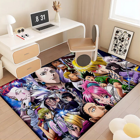 Navak Carpet Hunter X Hunter Anime Hallway Carpet Non-Slip Laundry Room Mat Laundry Decor Balcony Child Living Room Toilet Rug