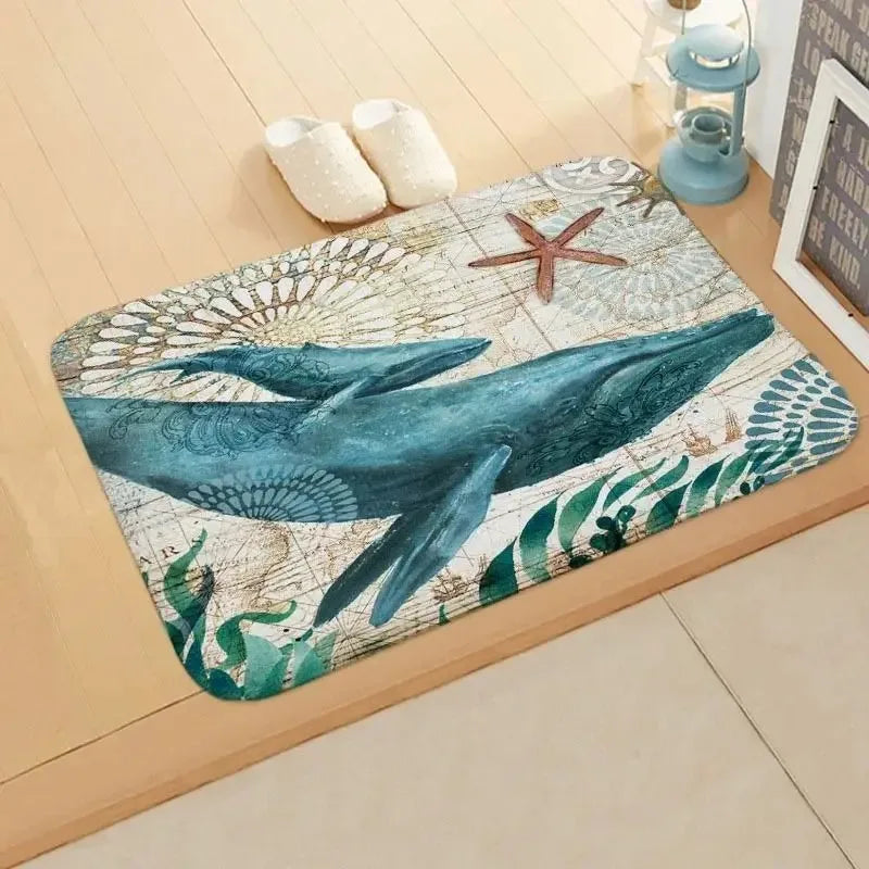 Navak Carpet Beach starfish pattern door mat living room entrance entrance carpet home decoration kitchen bathroom absorbent floor mat