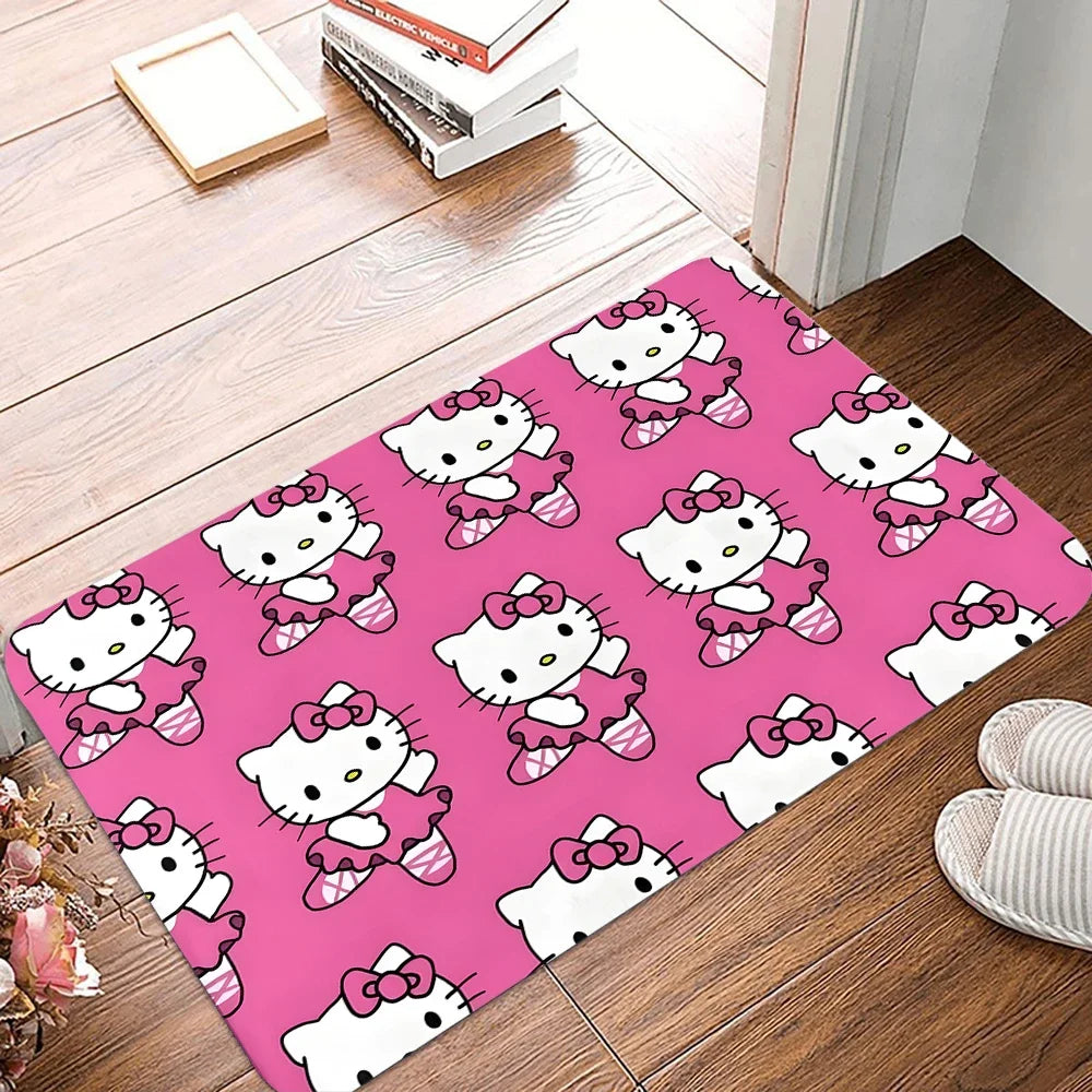 Navak Carpet Daily Picks Disney Hello Kitty Floor Mat Polyester Home Carpet Non Slip Entryway Rug Living Room Bathroom Bedroom Kitchen Doormat