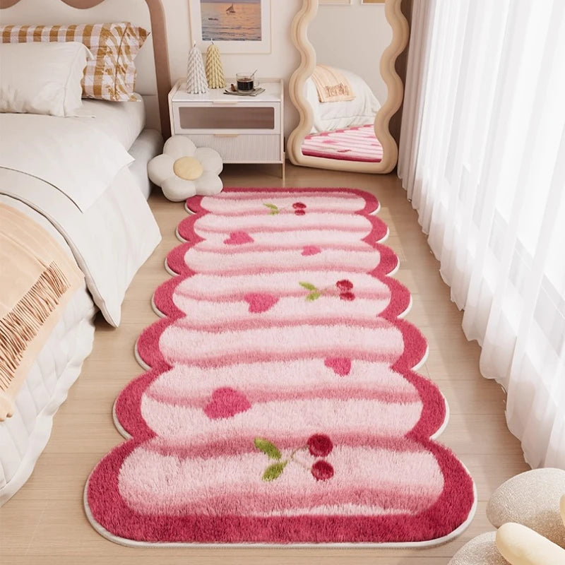 Navak Carpet Checkerboard Carpets for Living Room Cute Bedroom Decor Carpet Fluffy Soft Irregular Bedside Plush Rug Home Thickened Floor Mat