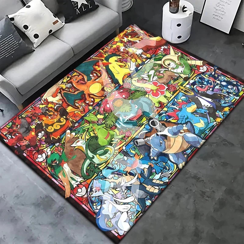 Navak Carpet Daily Picks Pokemon Cartoon Carpet Rug Living Room Bedroom Decoration Picnic Camp Kitchen Carpet Crawling Carpet Decoration