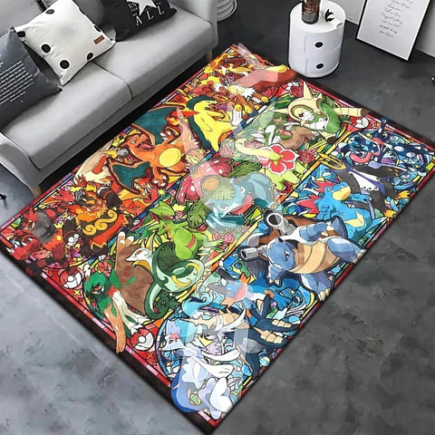 Navak Carpet Daily Picks Pokemon Cartoon Carpet Rug Living Room Bedroom Decoration Picnic Camp Kitchen Carpet Crawling Carpet Decoration