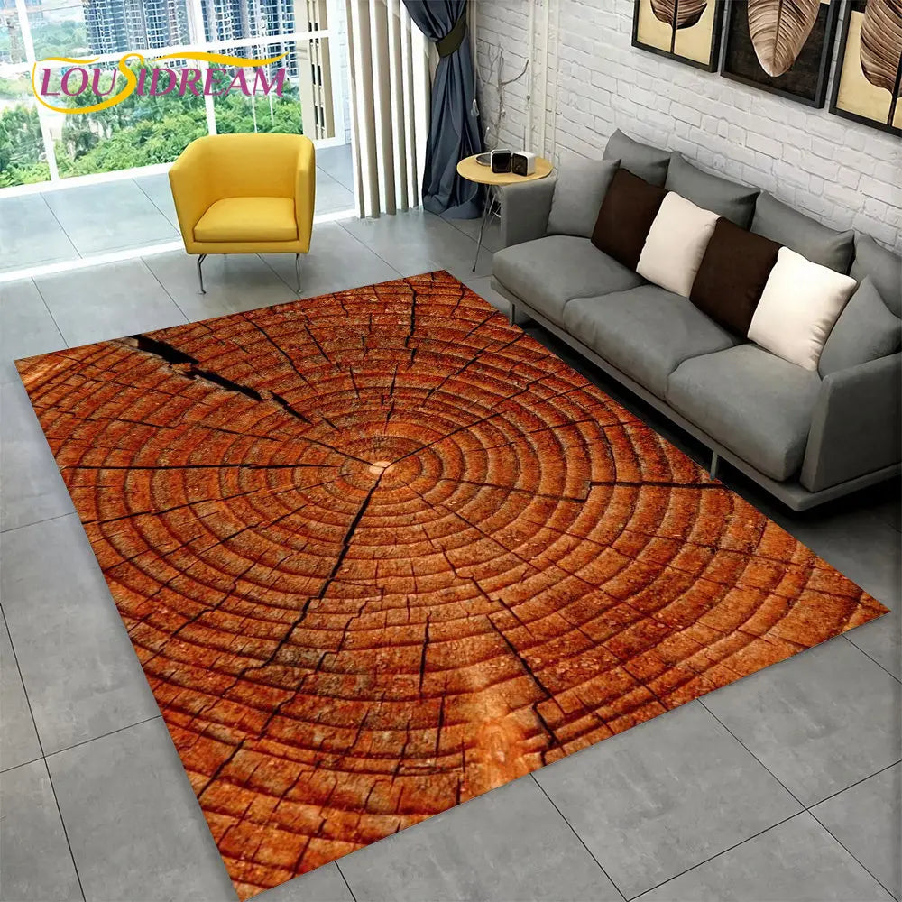Navak Carpet 3D HD Wood Grain Retro Area Rug Large,Carpet Rug for Home Living Room Kids Bedroom Sofa Doormat Decor,Kitchen Non-slip Floor Mat
