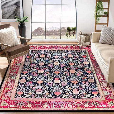 Navak Carpet Fluffy Short Large Area Living Room Rugs Persian Retro Decoration Home Bedroom Carpet 200x300 Lounge Bedside Non-slip Floor Mats