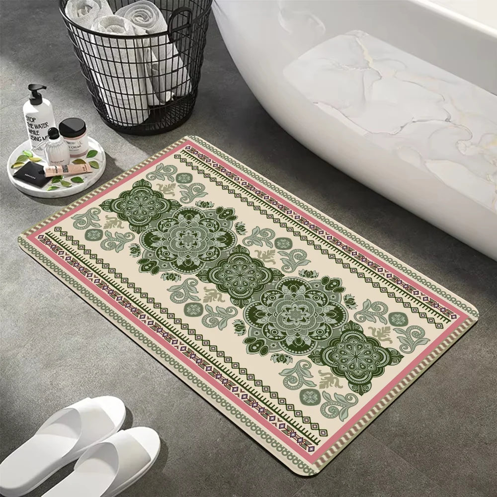 Navak Carpet Turkey Persian Bohemian Room Mats Anti-slip Absorb Water Long Strip Cushion Bedroon Mat Welcome Doormat