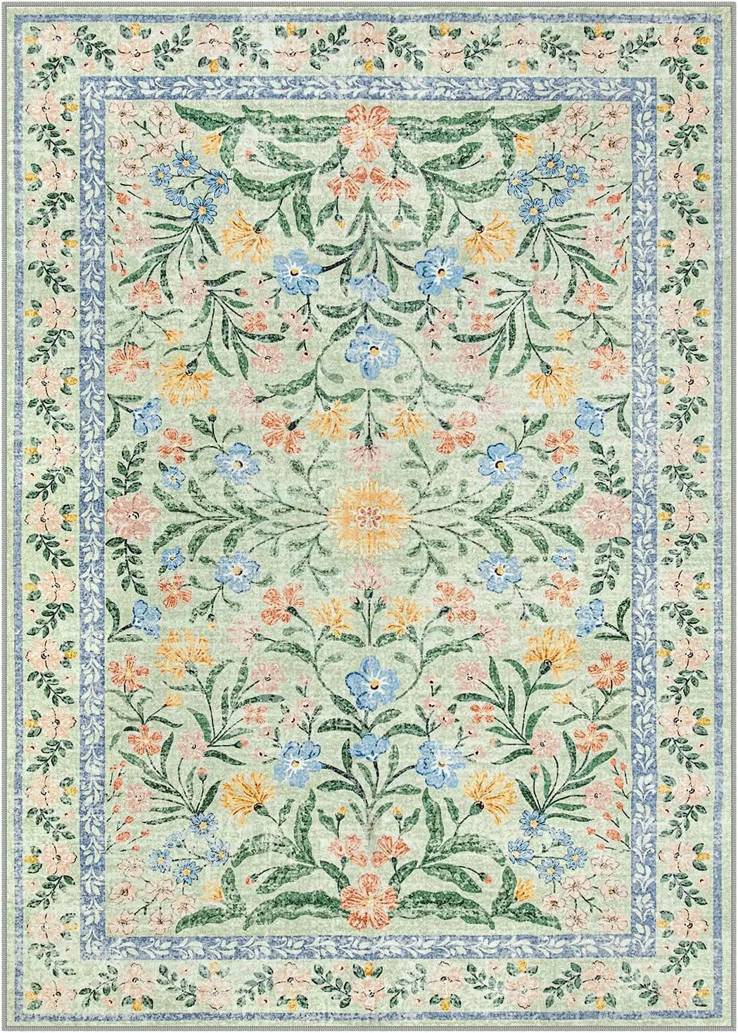 Navak Carpet Exclusive Picks Living Room Carpet, Middle Eastern Persian Mediterranean Retro Floral Floor Mat, Large Area Mat Home Decoration