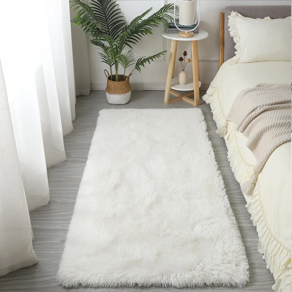 Navak Carpet Bedside Rugs For Children's Room Cute Girls Floor Soft Mat Living Room Decoration White Fluffy Large Kids Pink Bedroom Carpet