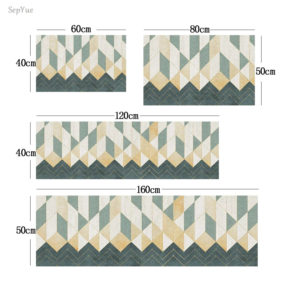 Navak Carpet Modern Kitchen Mat Home Entrance Doormat Hallway Bedroom Living Room Decoration Floor Carpet Balcony Bathroom Anti-Slip Long Rug