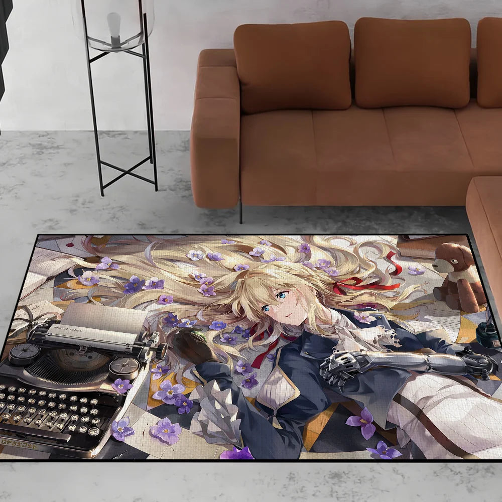 Navak Carpet Door Mat For Evergarden Bathroom Decoration Anime Room Violet Decor Doormat Carpet Entrance Welcome Bath Kitchen Rug