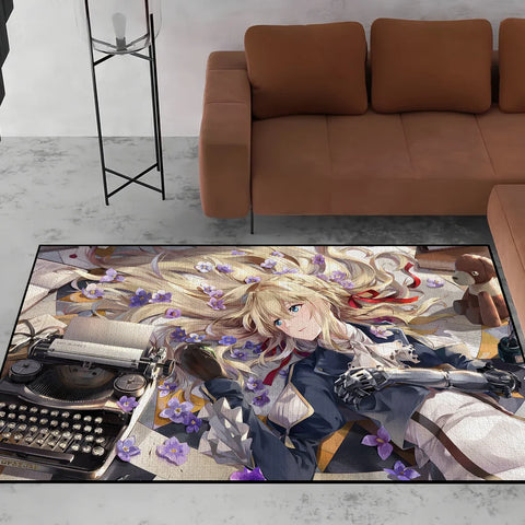 Navak Carpet Door Mat For Evergarden Bathroom Decoration Anime Room Violet Decor Doormat Carpet Entrance Welcome Bath Kitchen Rug