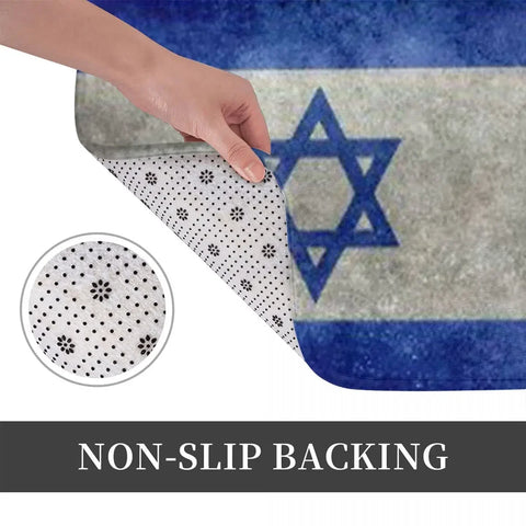 Navak Carpet Israel Flag Anti-slip Doormat Floor Mat Sand Scraping Carpet Rug for Kitchen Entrance Home Bathroom Living room Footpad Mats