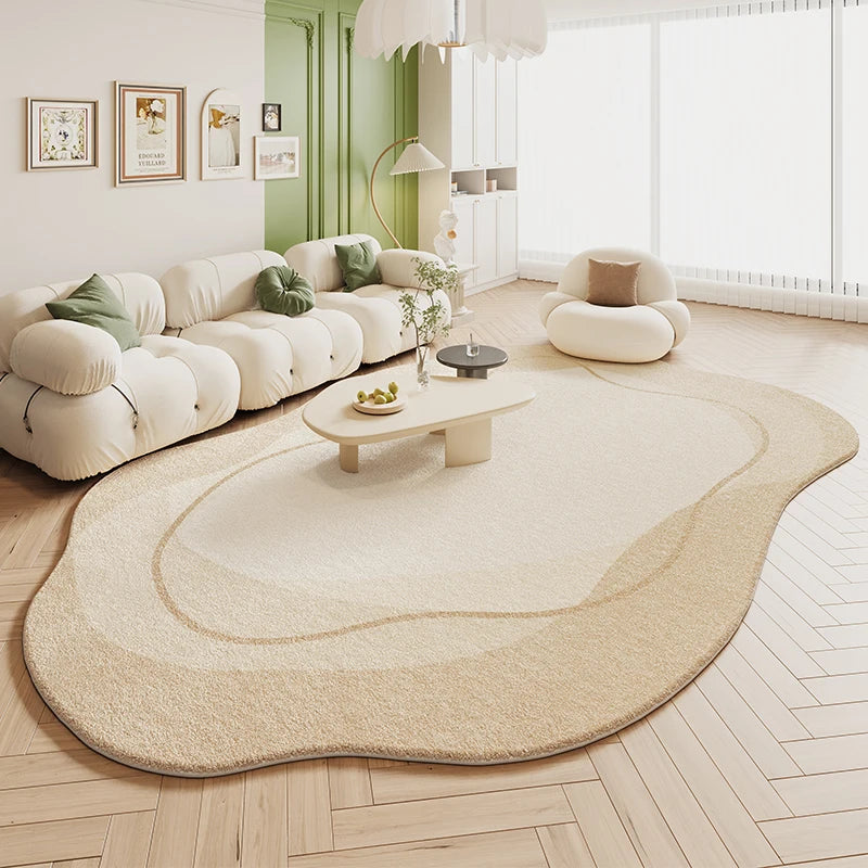 Navak Carpet Thicken Study Carpet Modern Simple Carpets for Living Room Irregular Bedroom Decor Plush Rug Home Special-shaped Anti-slip Mat