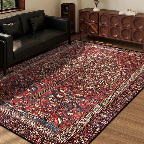 Navak Carpet Persian Style Retro Decoration Home Living Room Rug Large Size Non-slip Entrance Door Mats Easy Cleaning Soft Bedroom Carpet