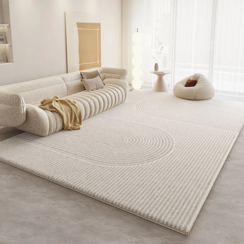 Navak Carpet Cream Style Living Room Carpet Light Luxury High End Coffee Table Rugs Non Slip Carpets Warm Color Bedroom Large Area Rug 러그