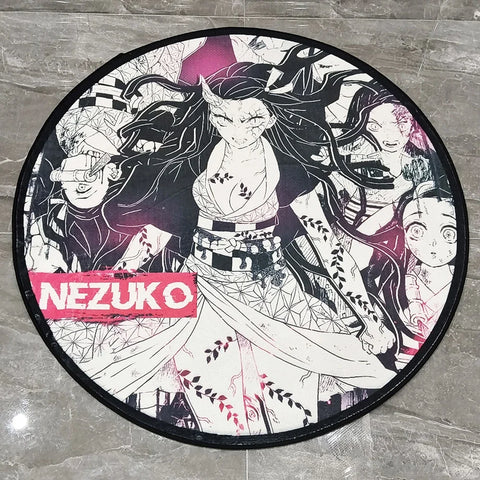 Navak Carpet Area Rug Anime Demon Slayer Nezuko Kokushibou Tanjirou Kanroji Kochou Gokudera Makoto Creative Printed Carpet for Home Decor