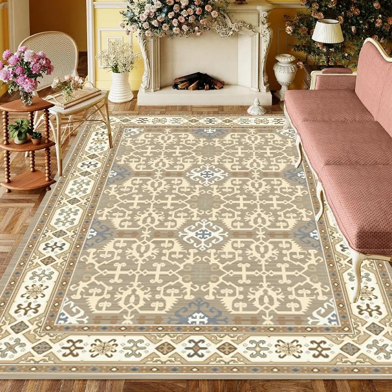 Navak Carpet American Style Retro Carpet Living Room Sofa Bedroom Bedside Study Kitchen Entrance Door Rug Non-slip Light Luxury Decor Mat