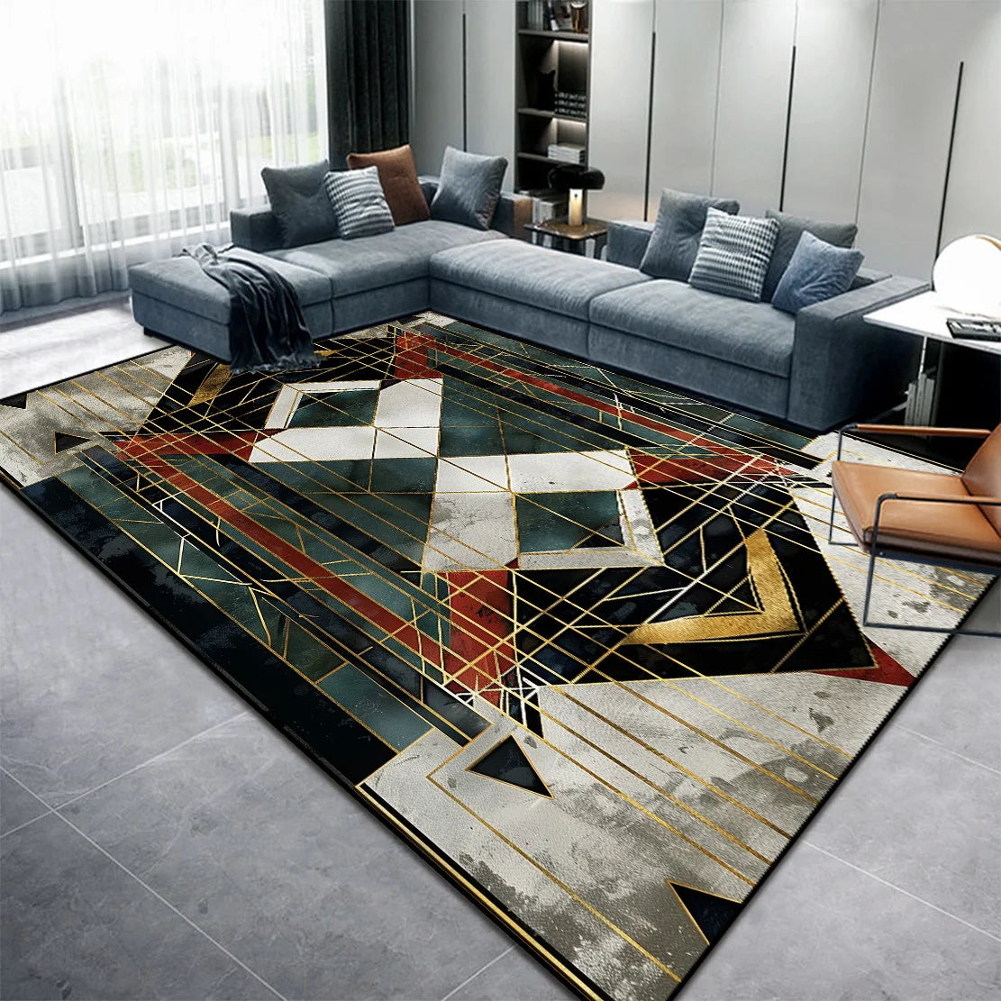 Navak Carpet Modern Abstract Living Room Carpet – Washable Area Rug for Bedroom, Lounge & Coffee Table, Home Decor Floor Mat