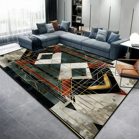 Navak Carpet Modern Abstract Living Room Carpet – Washable Area Rug for Bedroom, Lounge & Coffee Table, Home Decor Floor Mat