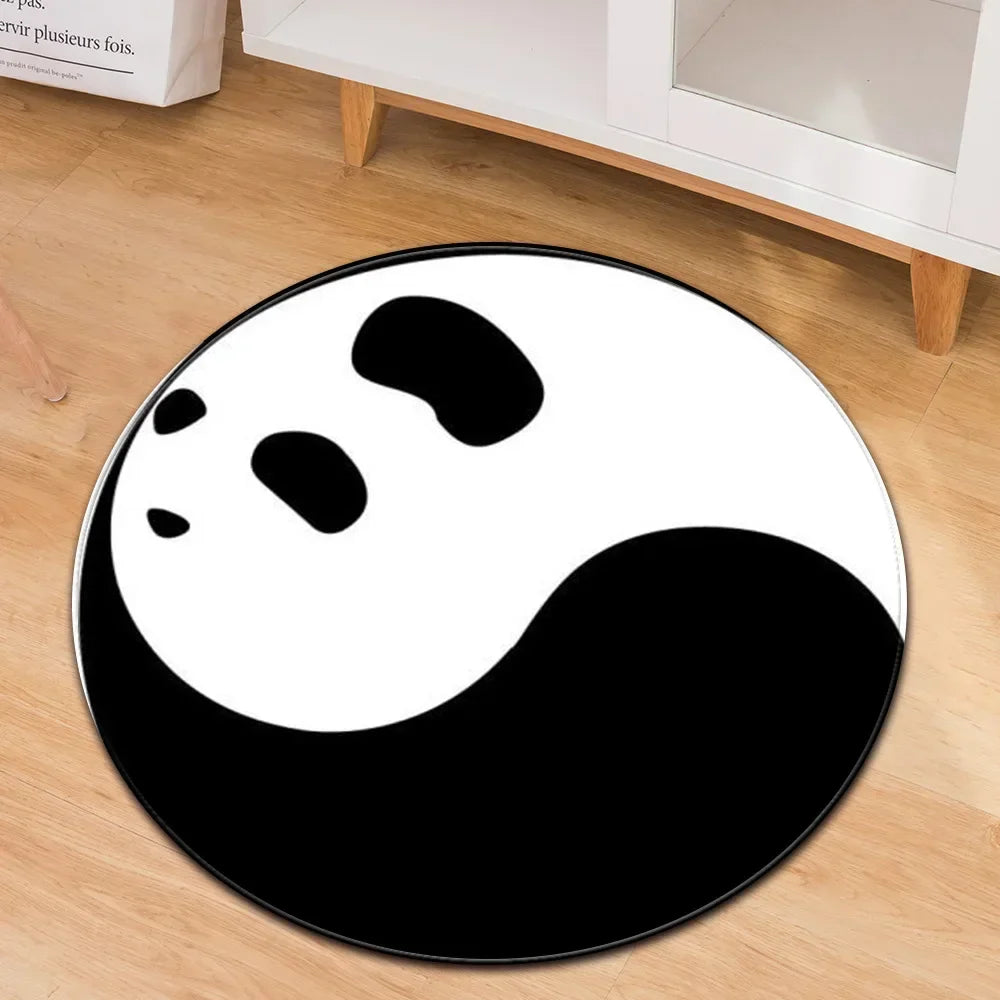 Navak Carpet Yin Yang Tai Chi Round Carpet Flower of Life Gym Carpets Circle Rug Indian Buddha Yoga Meditation Mats Non-slip Chair Mat Decor