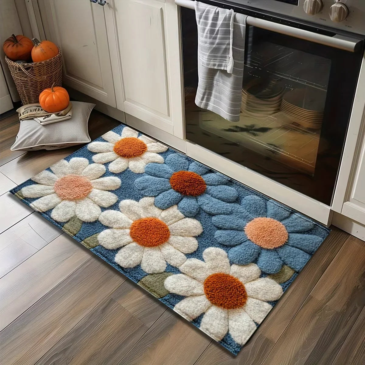 Navak Carpet Exclusive Picks Daisy Pattern Carpet Doormat Non-slip Laundry Room Rug For Bedroom Floor Mat Home Decor Bedside Rugs Outdoor Carpet