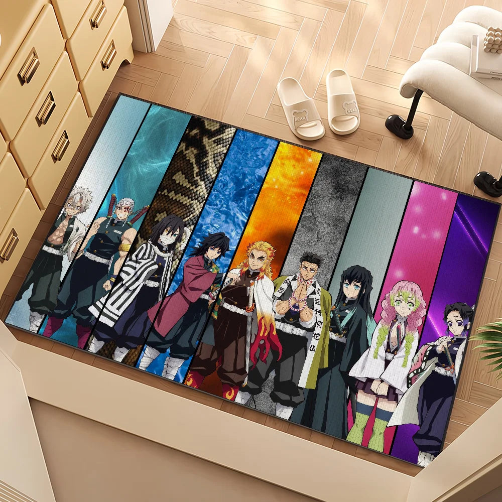 Navak Carpet Anime D-DemonS Cool S-SlayerS small carpet For House Bedroom Decoration Kitchen Bath Super Absorbent Rug Carpet Foot Non-slip