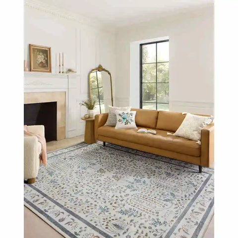 Navak Carpet Palace Princess Beige Carpet for Living Room Elegant Persian Ethnic Style Rug Boho Home Bedroom Bedside Decor Non Slip Floor Mat