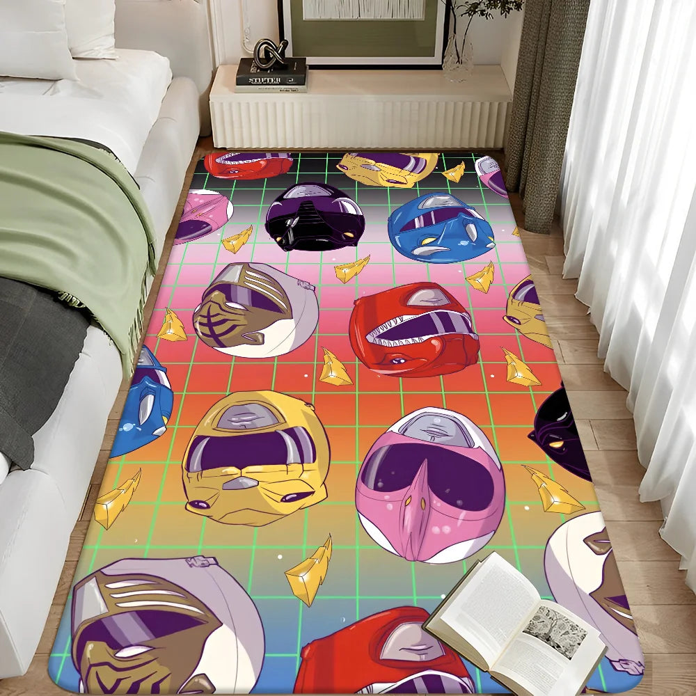 Navak Carpet Mighty Morphin Power Rangers Floor Bathroom Mat Kids Room Bedroom Decoration Balcony Anti-Slip Doormat Living Room Welcome Rug