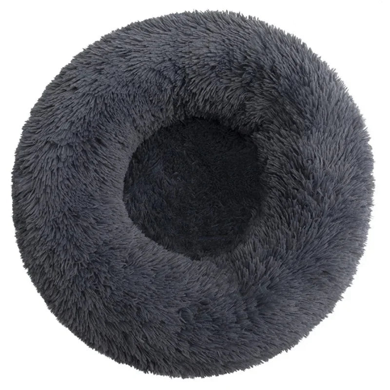Navak Carpet  40-90cm Round Pet Bed for Large Dog Bed Super Soft Cat Bed Long Plush Dog House for Medium Dog House Winter Warm Sleeping