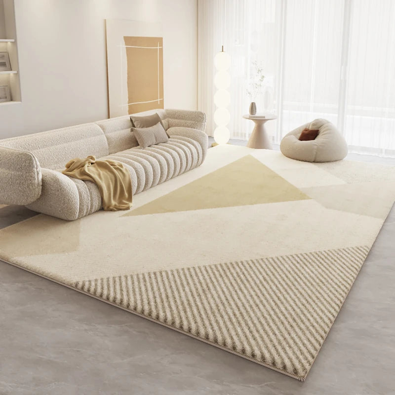 Navak Carpet Cream Style Living Room Carpet Light Luxury High End Coffee Table Rugs Non Slip Carpets Warm Color Bedroom Large Area Rug 러그