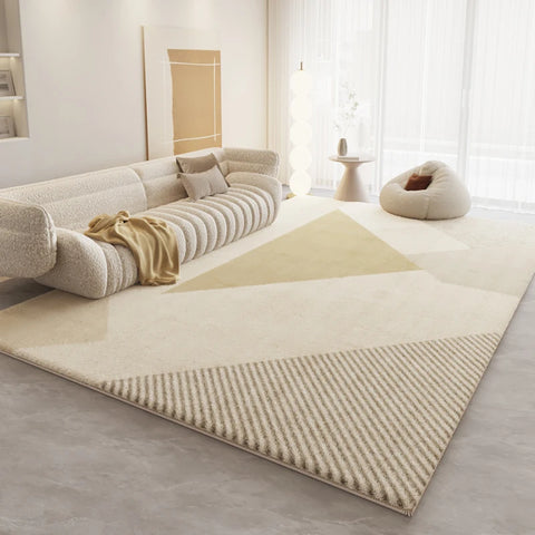 Navak Carpet Cream Style Living Room Carpet Light Luxury High End Coffee Table Rugs Non Slip Carpets Warm Color Bedroom Large Area Rug 러그