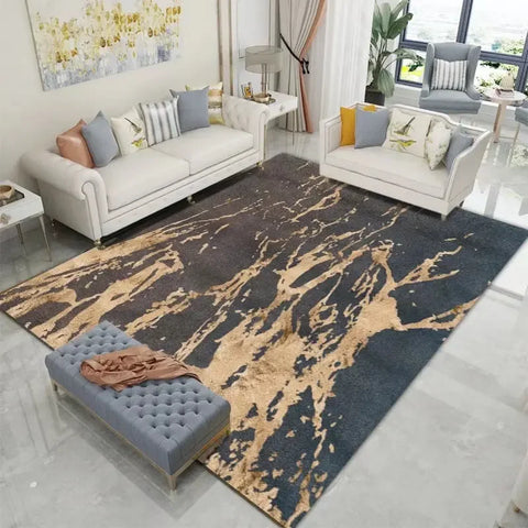 Navak Carpet Luxury Nordic Flannel Carpets for Living Room Sofa Beside Texture Decoration Bedroom Rug Large Size Non-slip Washable Lounge Mat