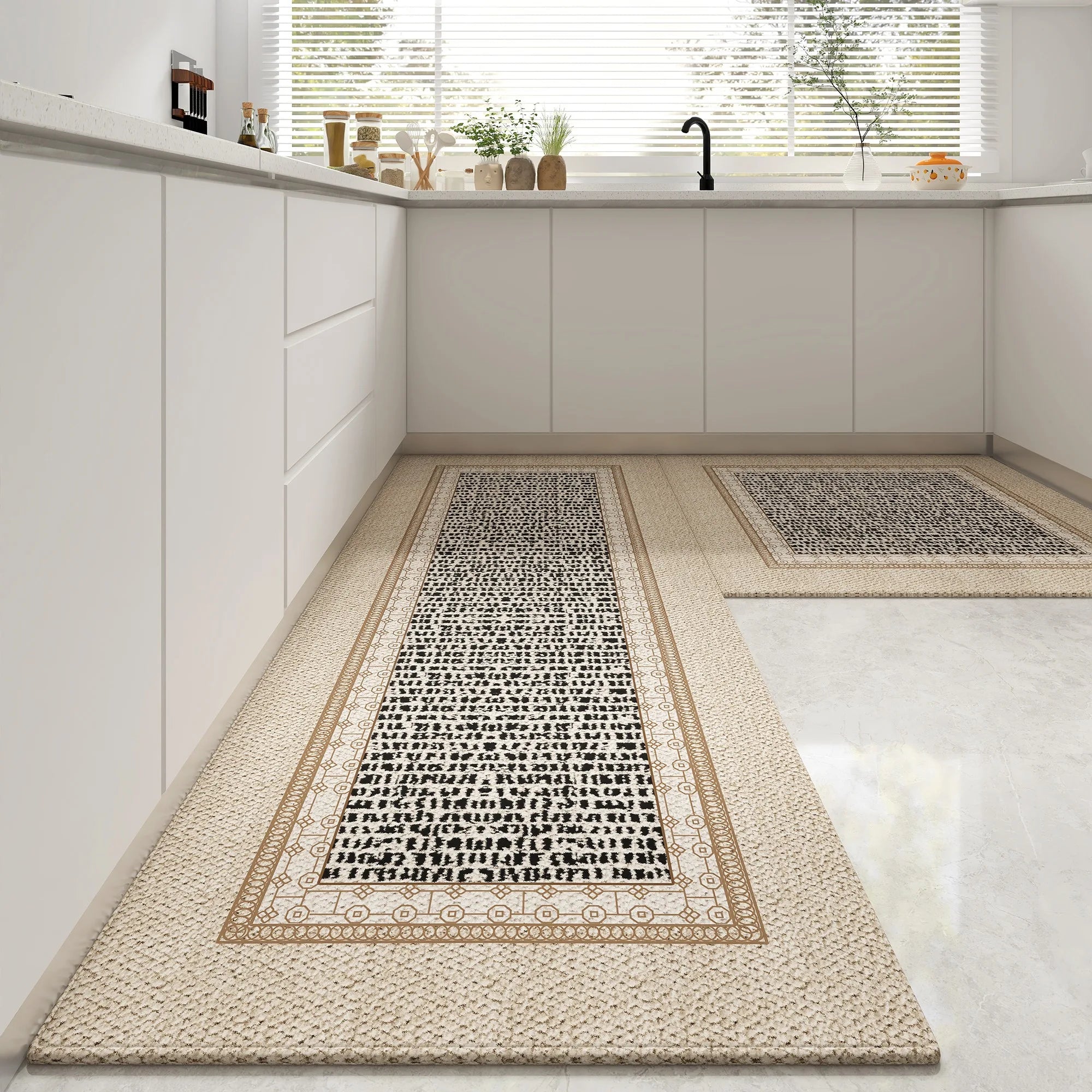 Navak Carpet Carpet for Kitchen Runner Rug Non-slip Floor Mat Long Carpets Dustproof Elegant Minimalist Style Home Decoration Rugs 주방 바닥 매트