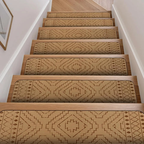Navak Carpet Modern Minimalist Step Mat, Solid Wood Stair Carpet, Home Step Mats, Non-slip Decor Rug, Long Cashmere Rugs, Black Floor Mat