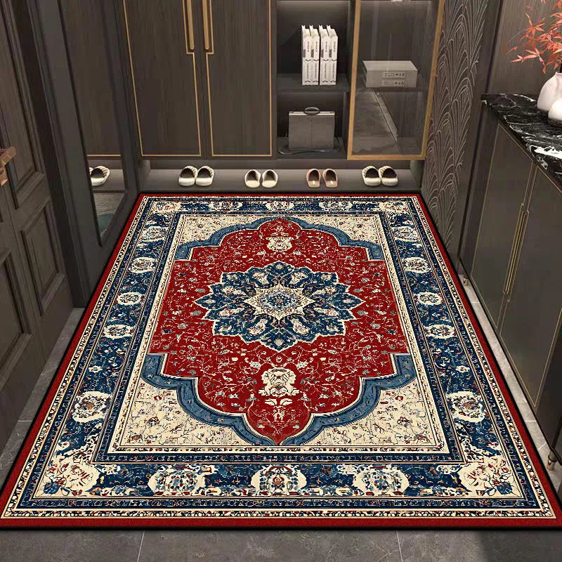 Navak Carpet Persian Style Retro Decoration Home Living Room Rugs Big Size Non-slip Room Decor Cloakroom Carpet Easy Clean Entrance Door Mat