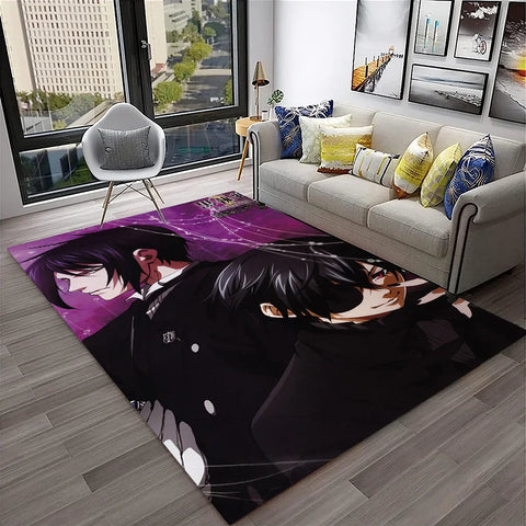 Navak Carpet 3D Anime Black Butler Cartoon Carpet Rug for Home Living Room Bedroom Sofa Doormat Decor,kids play Area Rug Non-slip Floor Mat