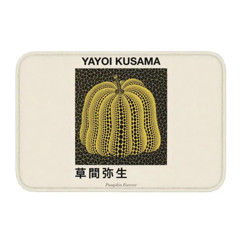 Navak Carpet Custom Yayoi Kusama Abstract Painting Doormat Non-Slip Entrance Bathroom Kitchen Door Floor Mat Garage Rug Carpet Footpad
