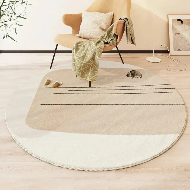 Navak Carpet Exclusive Picks Modern Style Round Living Room Carpet Children's Room Bedroom Crawling Mat Non-slip Bed Blanket Thick Washable Mat
