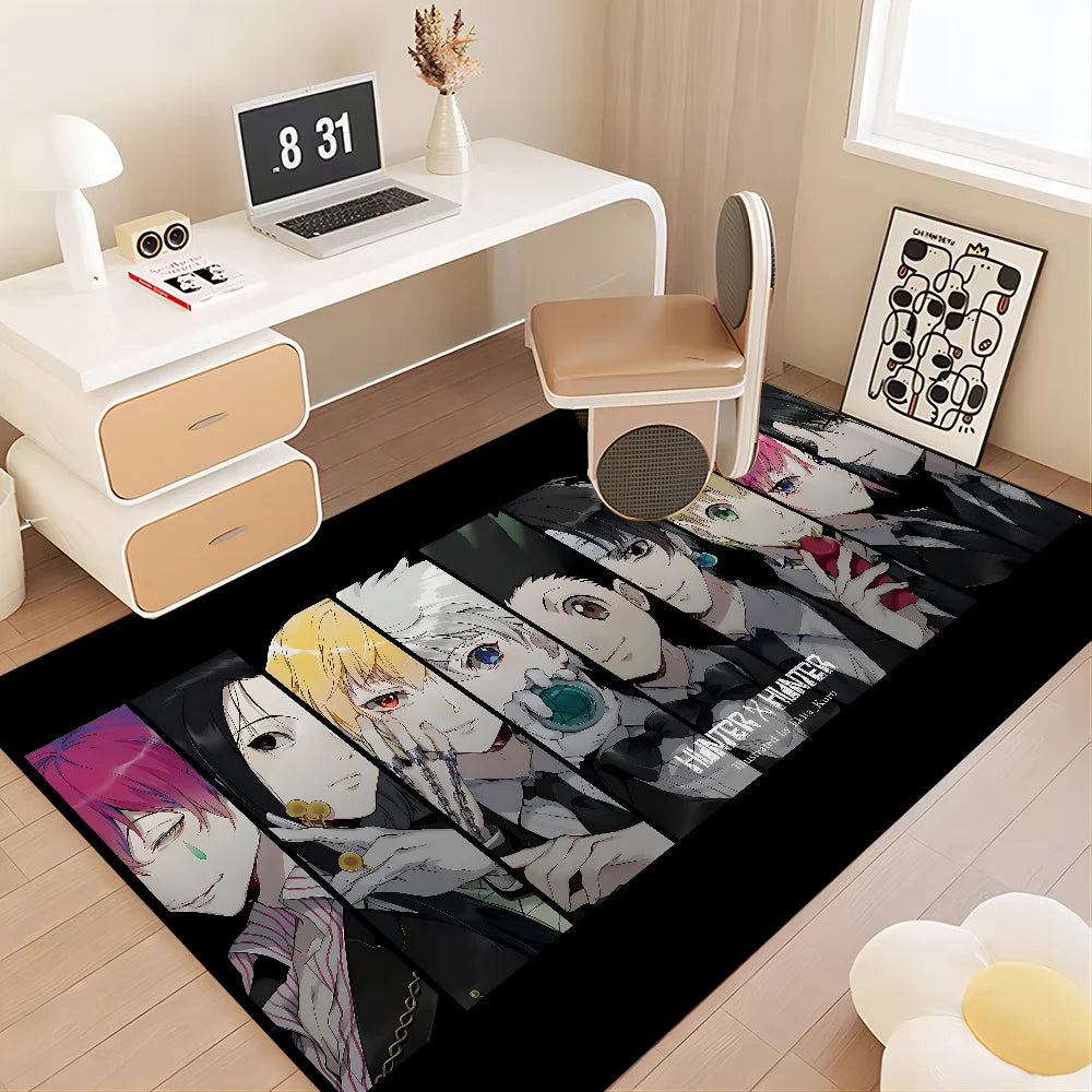 Navak Carpet Hunter X Hunter Anime Hallway Carpet Non-Slip Laundry Room Mat Laundry Decor Balcony Child Living Room Toilet Rug