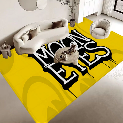 Navak Carpet Mooneyes Print Floor Mat INS Style Soft Bedroom Floor House Laundry Room Mat Anti-skid Bedside Area Rugs