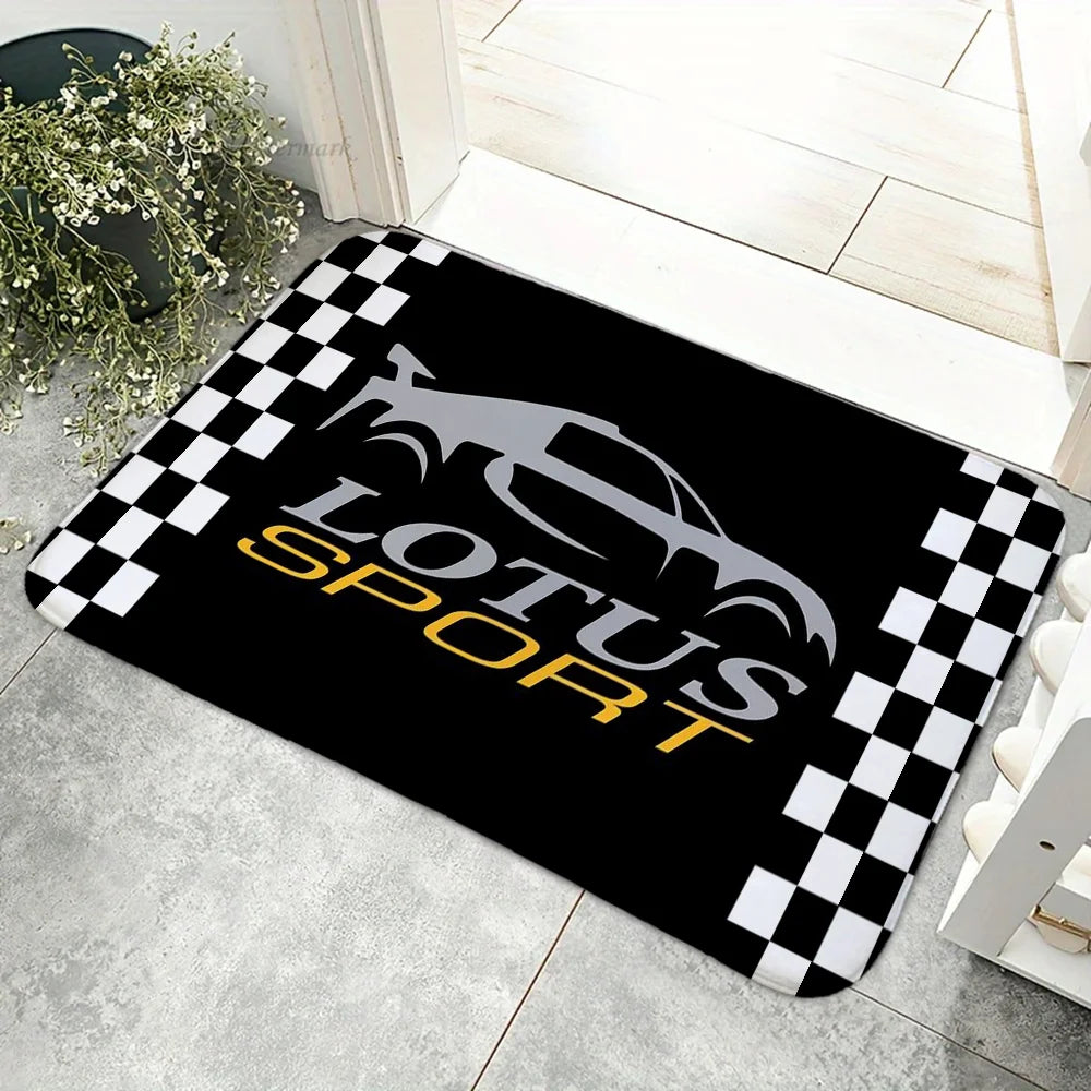 Navak Carpet 1pc Lotus Caterhams Racing Team Car Floor Mat Floor Mat Anti-Slip Kitchen Bedroom Handmade Tufted Rug Carpet Living Room