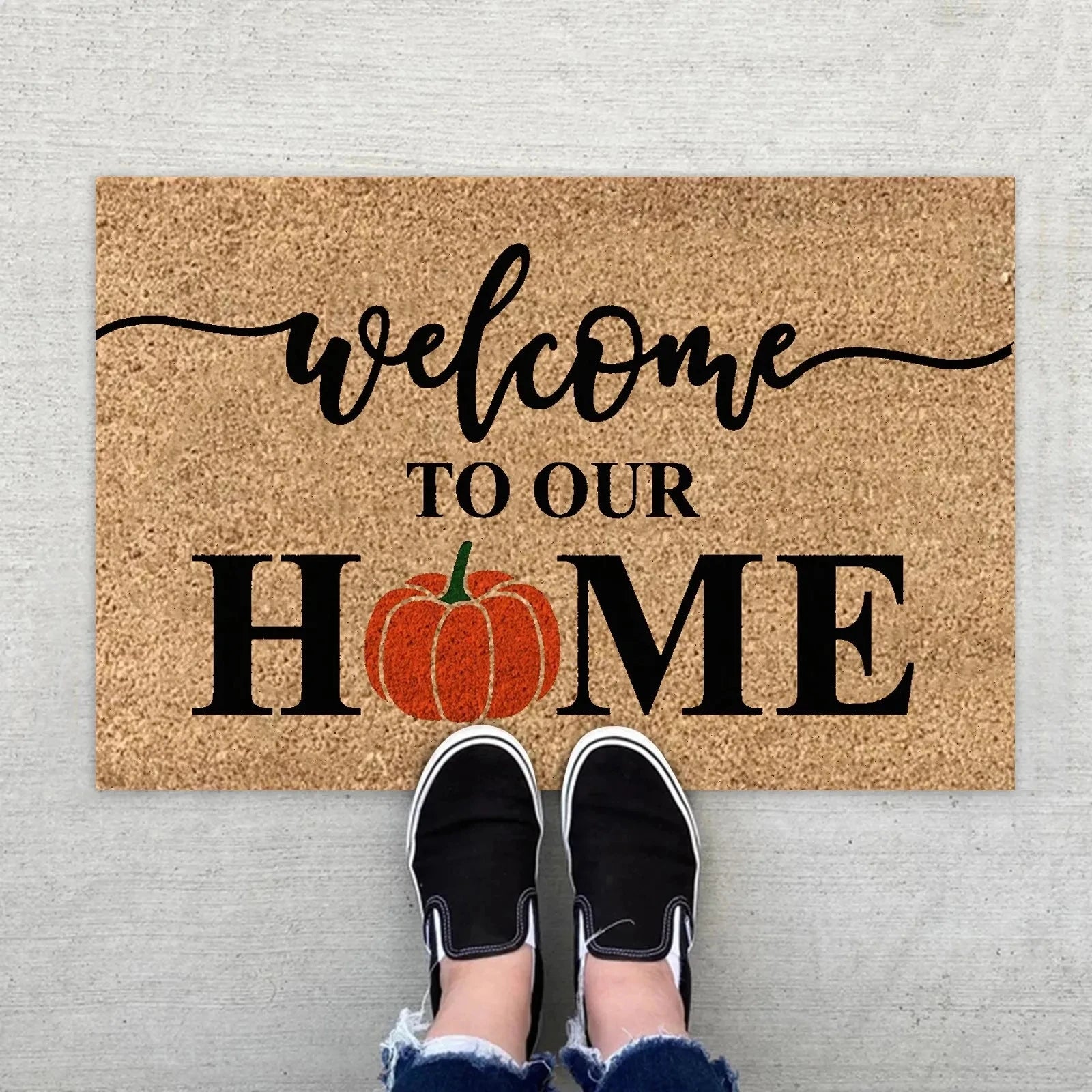 Navak Carpet Daily Picks DISNEY Sofa Autumn Welcome Carpet Door Pumpkin Floor Fall Seasonal Mat Thanksgiving Halloween Indoor Fuzzy Rugs Decorate