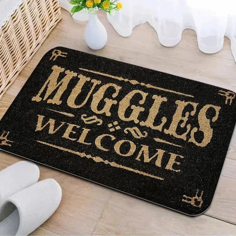 Navak Carpet Welcome Muggles Entrance Mat Living Room Floor Decoration Carpet Non-slip Easy To Clean Area Rug Home Office Washable Doormats